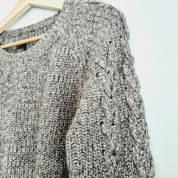 ICHI Denmark Anubis Crewneck Pullover Knit Sweater Gray Sz S - Picture 6 of 13